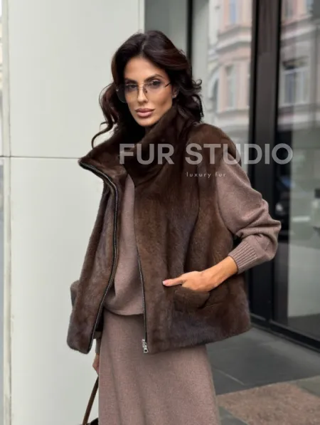 Жилет из норки - фото 11