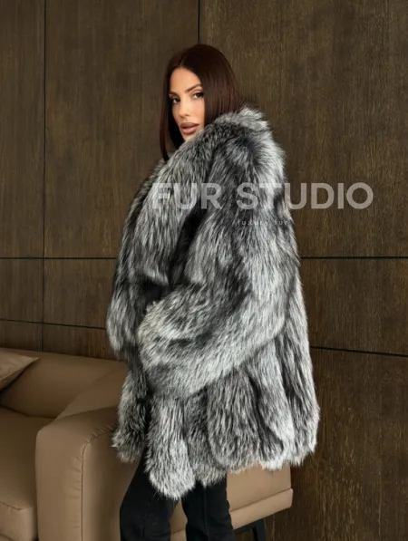 Женская шуба из чернобурки - фото 15
