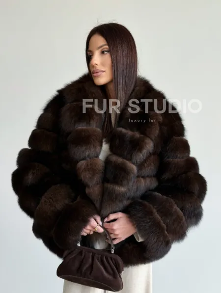Шуба песцовая под соболь - фото 15