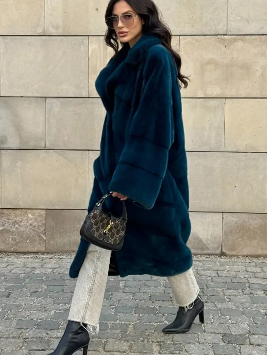 Шуба из аукционного меха норки NAFA английский воротник - фото 7