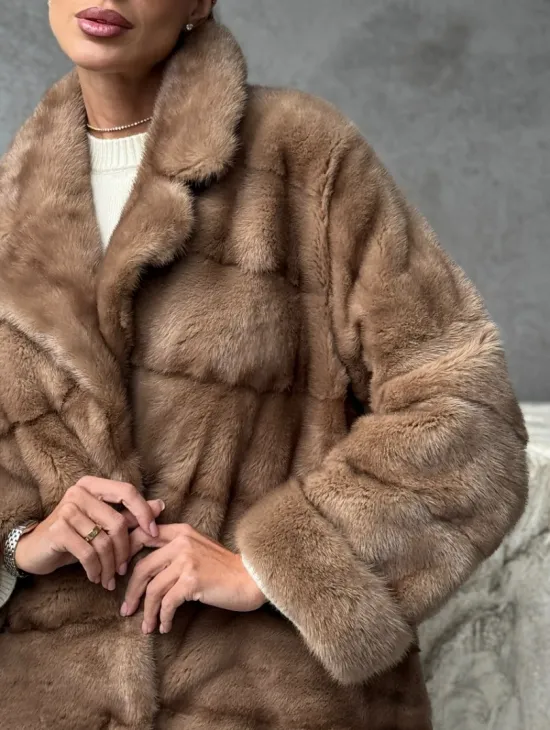 Норковая автоледи - цвет пастель - фото 2