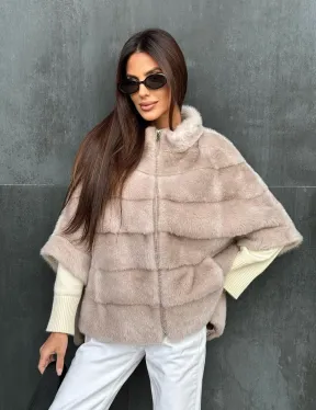 Кофта на молнии из меха норки - фото 6