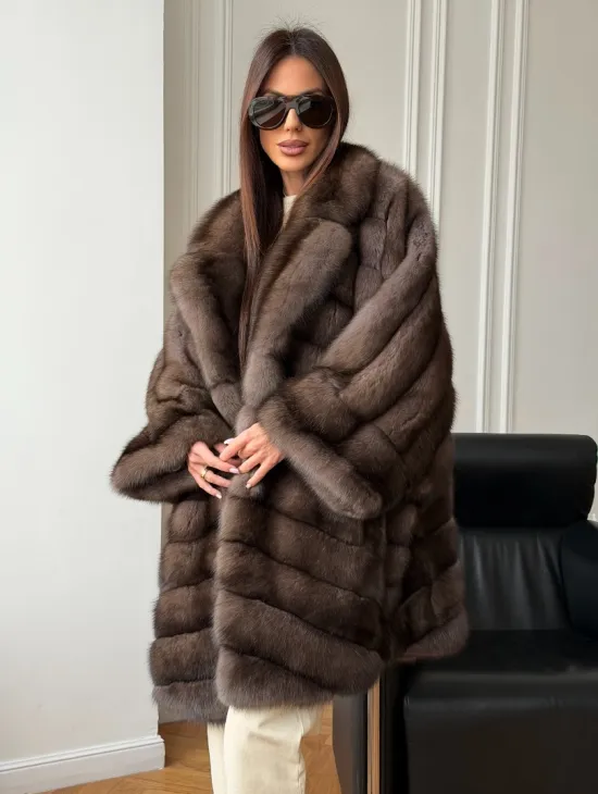 Шуба из баргузинского соболя - оверсайз - фото 10