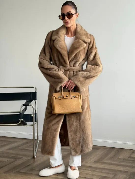 Шуба норковая классика - пастель - фото 4