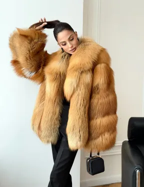 Шуба из лисы огневки - фото 12