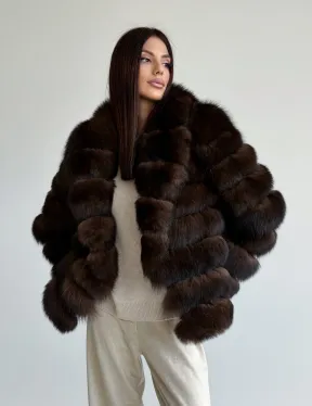 Шуба песцовая под соболь - фото 14