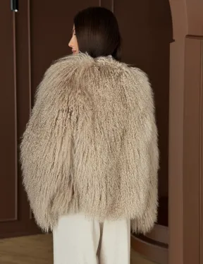 Шуба из натурального меха ламы - фото 10