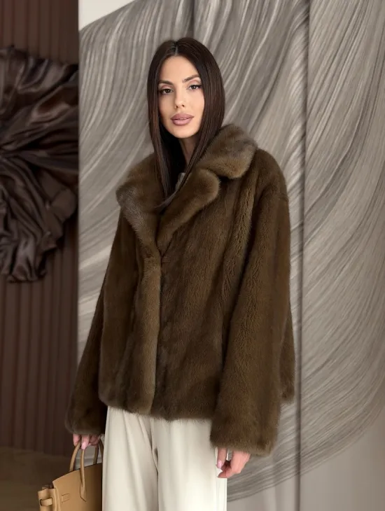 Жакет норковый под соболь - фото 0