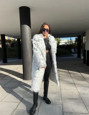 Шуба из экомеха под рысь - фото 3