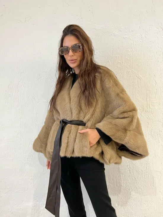 Болеро из меха норки цвет пастель - фото 6