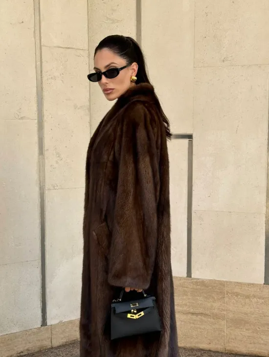 Шуба из PREMIUM норки SAGA FURS в винтажном стиле - фото 7